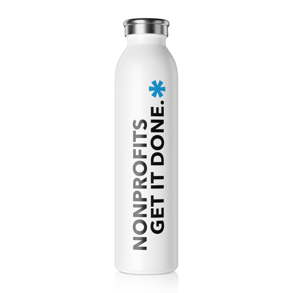 “Nonprofits Fill in the Gaps” Slim Stainless Steel Bottle