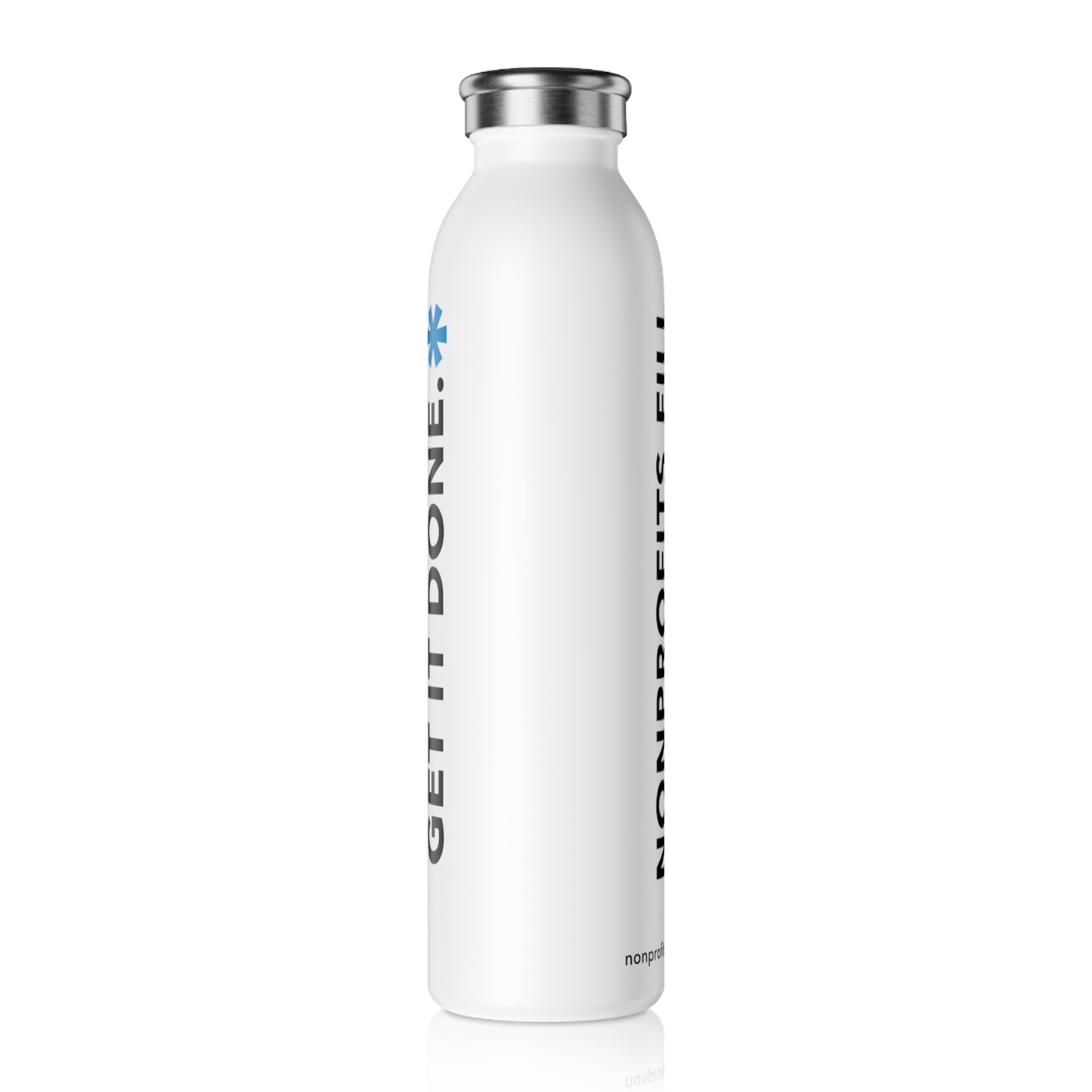 “Nonprofits Fill in the Gaps” Slim Stainless Steel Bottle